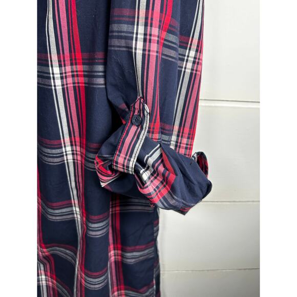 Tommy Hilfiger Plaid Button Up Shirt Dress Women's Size XXL - Picture 3 of 8